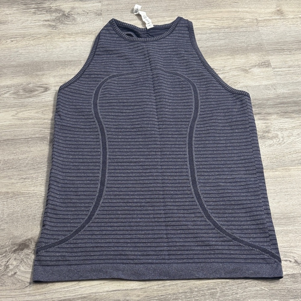 Lululemon Athletica Navy Striped Tank Top